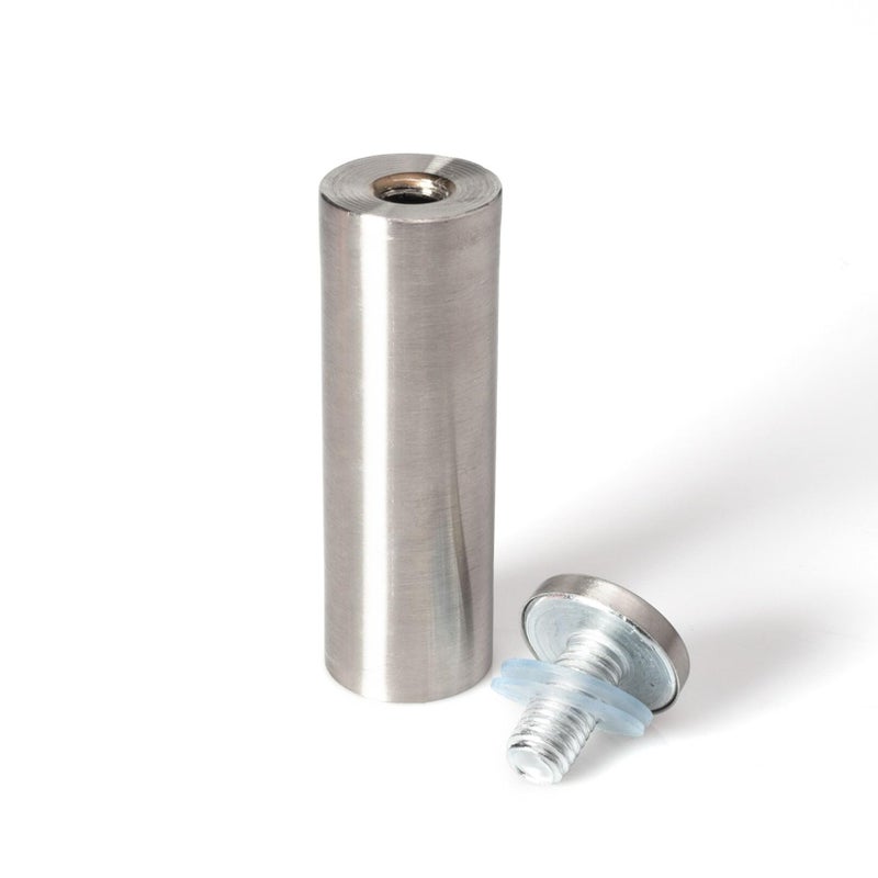 OUTWATER Stainless Steel Standoff 1 Inch Diameter x 3 Inch Barrel Length Brushed Finish for PVC, Glass and Acrylic Sign Stand Off Wall Anchors and Screws 4 Piece Pack for Heavy Signs - Image 3
